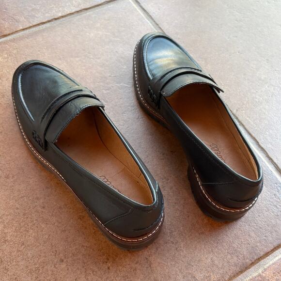 Madewell The Corinne Black Lug Sole Loafers Versatile Updated Classic size 9 - Picture 16 of 16